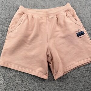 adidas Shorts Womens Medium Pink Drawstring Zip Pocket Trefoil Logo